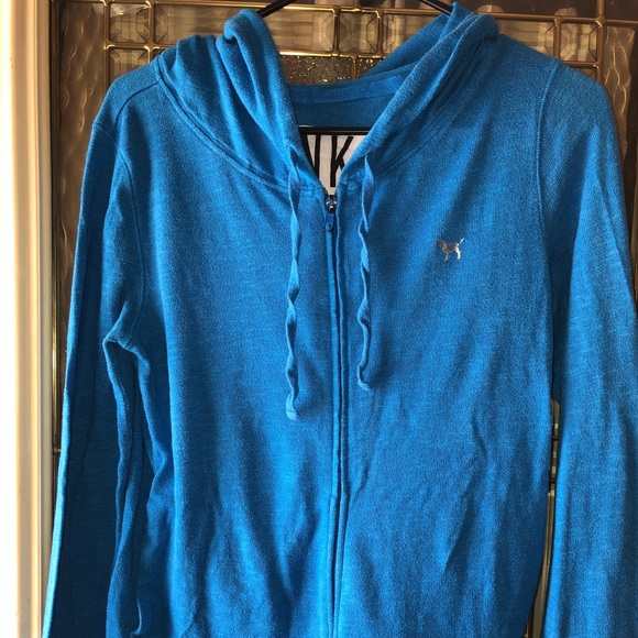 Size small blue PINK zip up sweatshirt - Picture 1 of 5